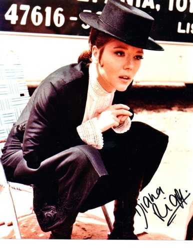 Genuine Hand Signed Diana Rigg Photo 10 x 8 Photo OHMSS James Bond 007 ...