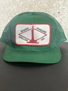 Mt. Pleasant IL James Bigard Drilling Co. Vintage Hat All Green Patch Cap - Picture 1 of 5