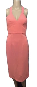 Neu BCBG Generation Midi-Etuikleid T-Back tailliert Seitenschlitz Größe 0 108 $ - Bild 1 von 12