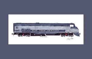 Estampado enmarañado MTA Metro-North P32ACDM #211 NYC 11""x17"" firmado por Andy Fletcher - Imagen 1 de 1