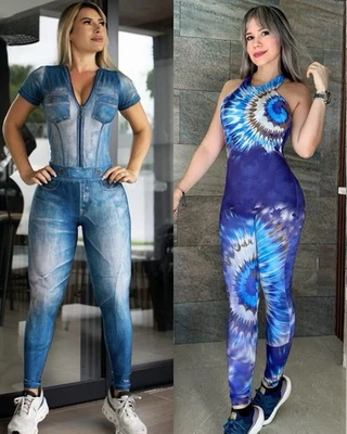 Lot x2 Colombian Brazilian Women Jumpsuit Enterizo XL - Image 1 of 3