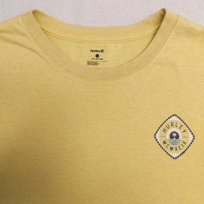 Camiseta Hurley MCMXCIX Cuello Redondo Manga Corta Gráfica Para Hombre Talla Grande L Amarilla Foto 1 de 4