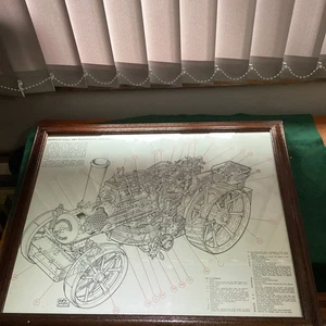 Cutaway Print Fowler Class BB1 Ploughing Live Steam Engine By Geoffrey Wheeler - Picture 1 of 13