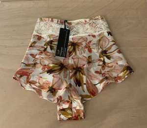 M&S Autograph Rosie - French Knickers BNWT  Pink Floral Silk Blend & Lace -UK 20 - Picture 1 of 6