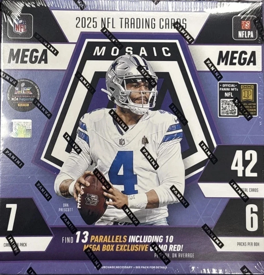 2025 Panini Mosaic Football Hobby Mega Box - Rip + Ship - Image 1 of 1