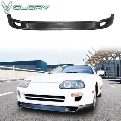 Fits 93-98 Toyota Supra V2 Style PU Front Bumper Lip Spoiler Splitter Unpainted Foto 1 de 4