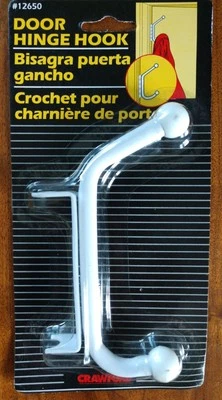 Bisagra de puerta doble abrigo gancho/colgador/detrás de la puerta/crea espacio de almacenamiento/blanco Foto 1 de 4