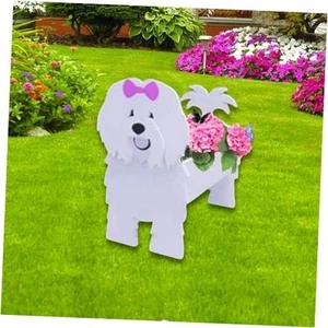 Planter Plant Pots,Cute Dog Flower Planter,Gifts for Pet Small Cotton Veil Dog - Picture 1 of 7