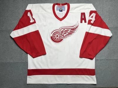 Vintage Detroit Red Wings Jersey Mens XL White NHL Hockey Shanahan 14 CCM 90s - Image 1 of 4