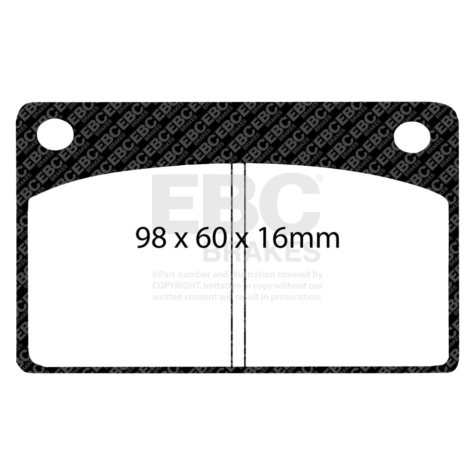 EBC 刹车 DP3143C Redstuff 陶瓷低灰尘刹车片 适合 142 144 145 164 240 — 第 1/4 张图片