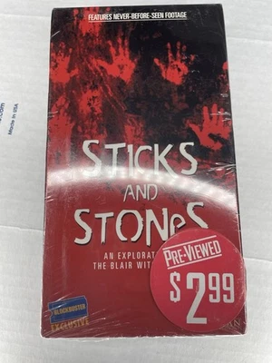 Sticks And Stones An Exploration of The Blair Witch Legend VHS Blockbuster NEW - Image 1 of 4