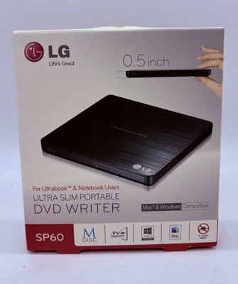 LG Ultra Slim External Portable DVD Writer For Apple Mac and Windows SP60 - Image 1 of 4