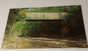 Postal de colección de los años 60 Bull's puente cubierto Housatonic River Kent Connecticut - Imagen 1 de 3