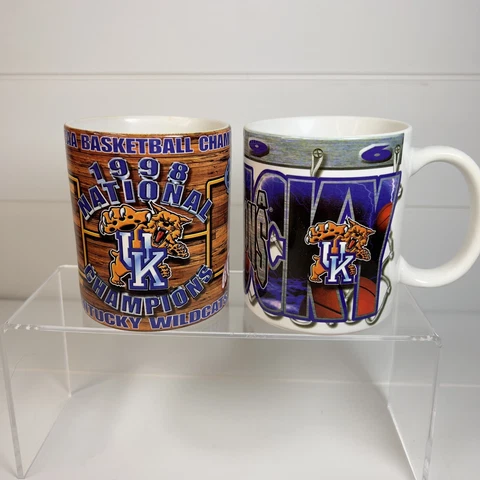 Kentucky Wildcats NCAA National Final 4 Championship Coffee Mugs 1996 1998 (2) Cover