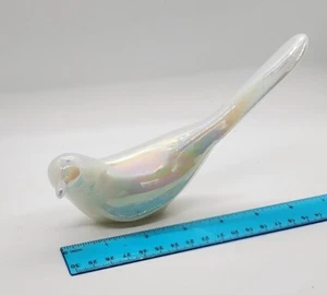 Fenton Pearly Sentiments White Carnival Happiness Bird - Picture 1 of 7
