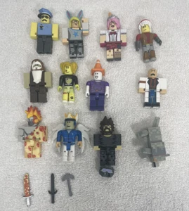 Lot 12 Roblox Action Figures Toys Parts + Accessories Weapons  1 Box - Picture 1 of 4