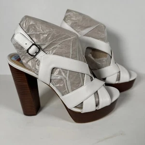 NUEVO EN CAJA Zapatos de Plataforma Michael Kors Audrina Óptico Blanco Talla 7.5 M - Imagen 1 de 13