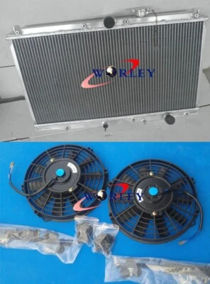Radiador de aluminio + ventilador para HONDA Prelude 2.2 1997-2001 y ACCORD CD 1993-1997 MT Foto 1 de 4