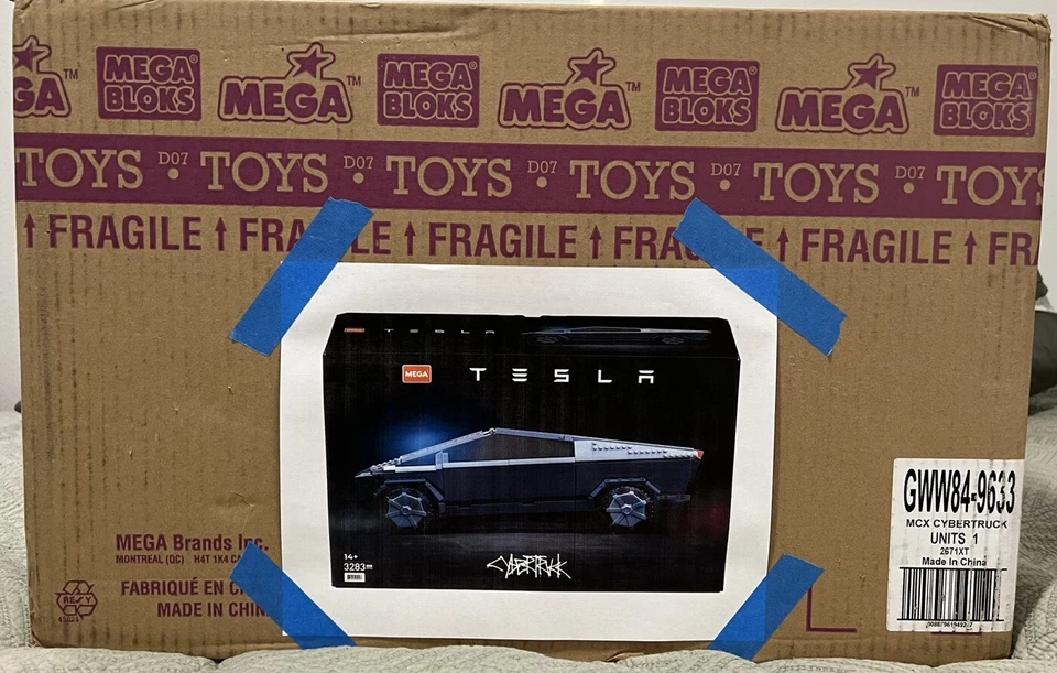 Tesla Cybertruck Building Set 3283 Pieces by Mattel Creations MEGA BLOKS GWW84 - Image 1 of 1