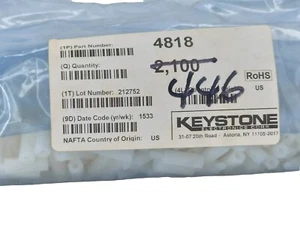 *Posten von 50* Abstandshalter, 1/4" Sechskant, M-F, 6-32, 3/4" Länge, Nylon, Keystone 4818 - Bild 1 von 1