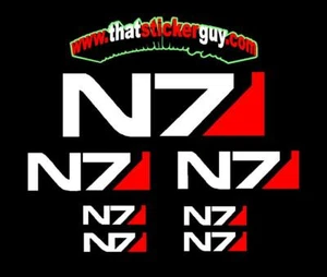 MASS EFFECT N7 7pc stickers Zombie decal ps cosplay gamer - Picture 1 of 4