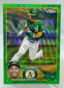 Ramon Laureano 2023 Topps Chrome Green Wave Color Match #42/99 Oakland A's - Picture 1 of 3