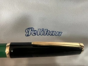 Pelikan Mk10 Stylo-Plume Stylo à Plume Vert Noire À Piston Écrit Vintage - Picture 1 of 11