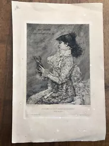 Bastien-Lepage / Los Rios - Portrait de Melle Sarah Bernhardt Pointe Sèche 1879 - Picture 1 of 4
