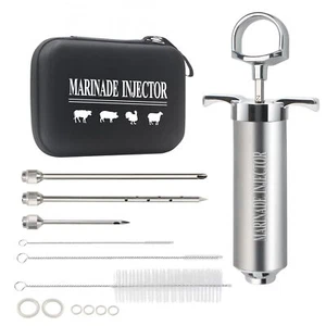 Uironly Meat Injector,Turkey Seasoning Injection Kit with 3 Professional Marinad - Picture 1 of 7
