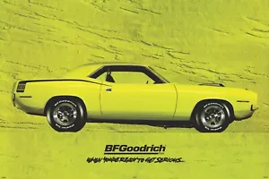 "Póster reproducción BF Goodrich 70 Plymouth Hemi Cuda verde lima 24""X36""". - Imagen 1 de 1