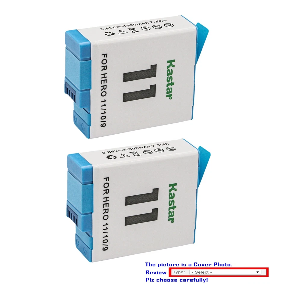 Kastar Battery Pack Replacement for GoPro HERO11 Black Action, HERO10, HERO9