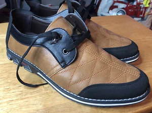 Cosidram Herren 9,5 Braun Schwarz Business Mode Freizeitschuhe - Bild 1 von 9