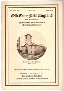 1923 OLD-TIME NEW ENGLAND 32, Meeting Houses & Churches, Glebe House, Gen Putnam - Bild 1 von 1