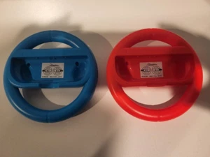 Mario Kart 8 Steering Wheel For Nintendo Switch Red+blue Rocketfish - Picture 1 of 1