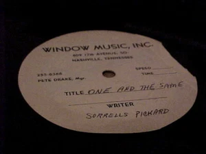 Sorrells Pickard One and Only Acetate Demo single Country Nashville Window Music - Imagen 1 de 2