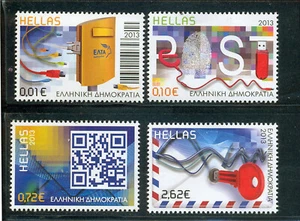 GRIECHENLAND 2013, VON DER PHYSISCHEN ZUR DIGITALEN POST, BRIEFMARKEN, ΜΝΗ - Bild 1 von 1