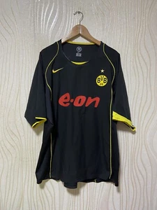 BORUSSIA DORTMUND 2004 2005 AWAY SHIRT JERSEY NIKE sz 2XL MEN BLACK  - Picture 1 of 14