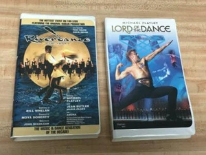 2 VHS TAPES MICHAEL FLATLEY LORD OF THE DANCE & RIVERDANCE THE SHOW CLAMSHELL - Imagen 1 de 1