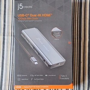 j5create 4K USB Type-C Triple-Monitor Mini Dock JCD398 =NEW= - Bild 1 von 4