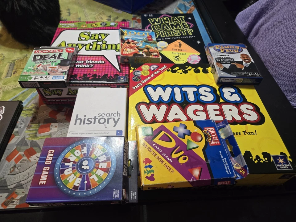 Lot of Family Board Games: Wits And Wagers, Search History, Say Anything More - Image 1 of 4