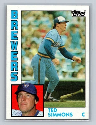 Cervejeiros Ted Simmons 1984 Topps - Imagem 1 de 2