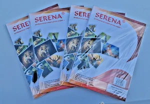 Four packs (25 sheets each) Serena professional inkjet photo paper 260gsm A4 - Afbeelding 1 van 1