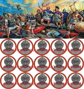 15PCS Europe Medieval Times Albion The Dane Sword Warrior 4cm Plastic Figure Toy - Picture 1 of 1