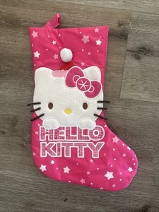 Hello Kitty rosa Satin Weihnachtsstrumpf Sanrio 3D SIL-34245 - Bild 1 von 4