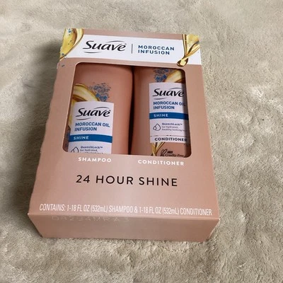 Juego de champú y acondicionador para infusión de aceite marroquí Suave Professionals, brillo 24 horas Foto 1 de 4