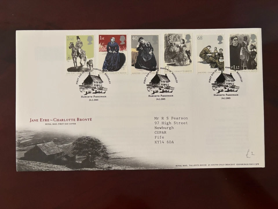 United Kingdom 2005 - Jane Eyre - Charlotte Bronte stamps FDC Haworth Keighley - Image 1 of 1