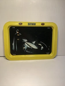 Vintage Batman TV Tray Child Snack&Play DC Comics 1989 Yellow Black Bat Mobile. - Picture 1 of 7