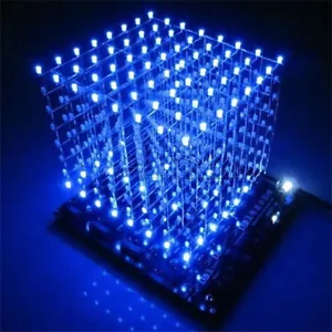 3D Squared DIY Kit 8x8x8 3mm LED Cube White LED Blue Light PCB Board New - Bild 1 von 7