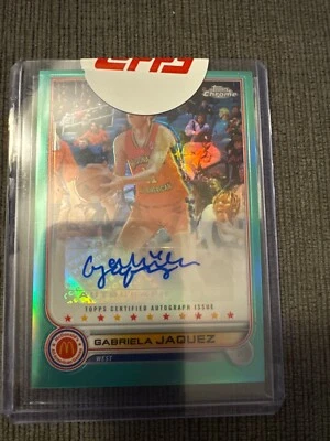 2022 Topps Chrome McDonald's #CA-GJ Gabriela Jaquez Aqua Auto /99 TOPPS SEALED - Image 1 of 3