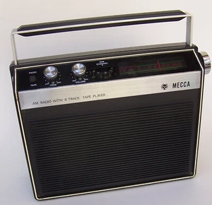 Reproductor de 8 pistas portátil vintage de radio MECCA AM - probado (leer descripción) ¡RARO! - Imagen 1 de 11